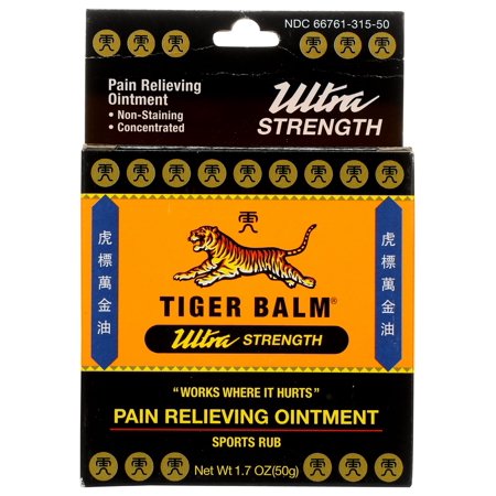 Tiger Balm Pain Relieving Ointment Ultra Strength Non-staining, 1.7 Ounce