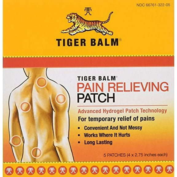 Tiger Balm Pain Relieving Patch Non-Staining 4x2.75 in - 5 - Patch