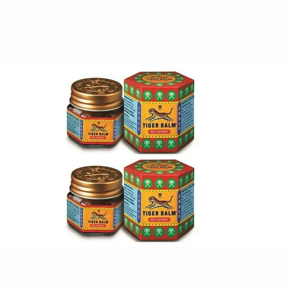 Tiger Balm Red Ointment Relief From Sprains, Pains, Muscular Aches - 21ML (Pack of 2)
