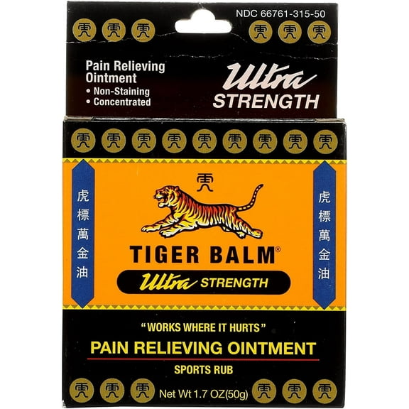 Tiger Balm Sport Rub Pain Relieving Ointment, Ultra Strength 1.70 oz (Pack of 5)