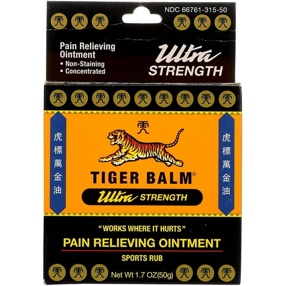 Tiger Balm Sport Rub Pain Relieving Ointment, Ultra Strength 1.70 oz
