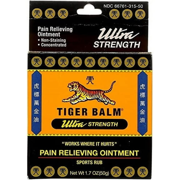 Tiger Balm Sport Rub Pain Relieving Ointment, Ultra Strength 1.70 oz