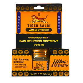 Tiger Balm Ultra Strength Pain Relief Ointment, 0.63 oz Jar, Relieves Backaches, Sore Muscles, Strains