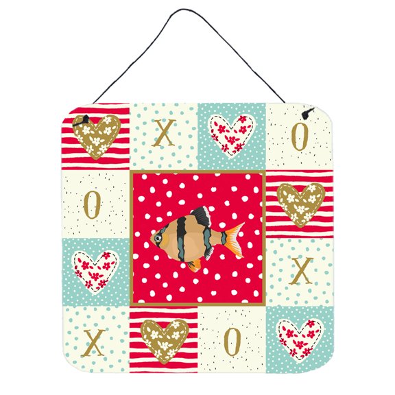 Tiger Barb Love Wall or Door Hanging Prints Red