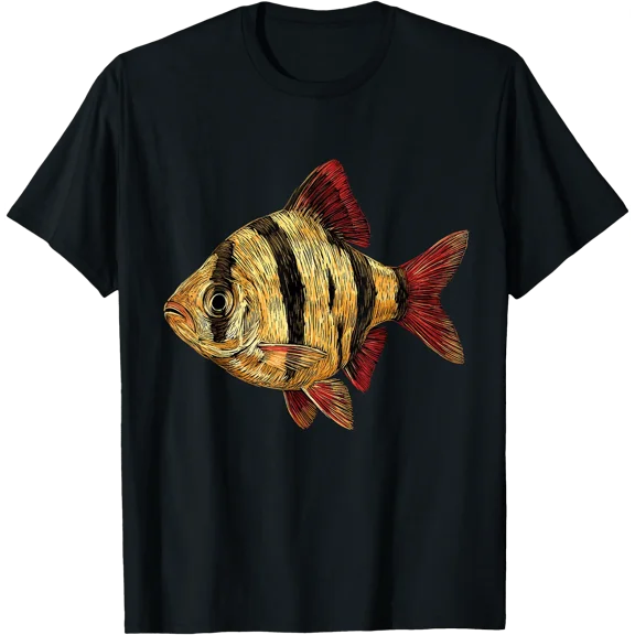 Tiger Barb Puntigrus tetrazona Freshwater Aquarium T-Shirt, Unisex T-Shirt