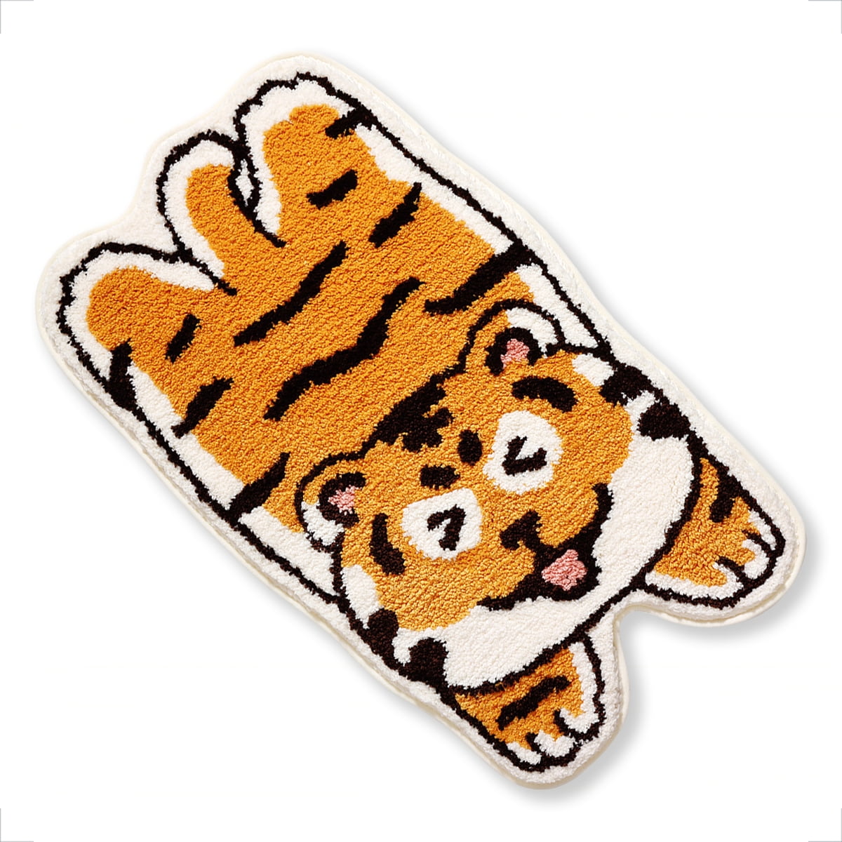 Tiger Bath Rugs, Cute Water Absorbent Bathroom Rug Plush Microfiber Non