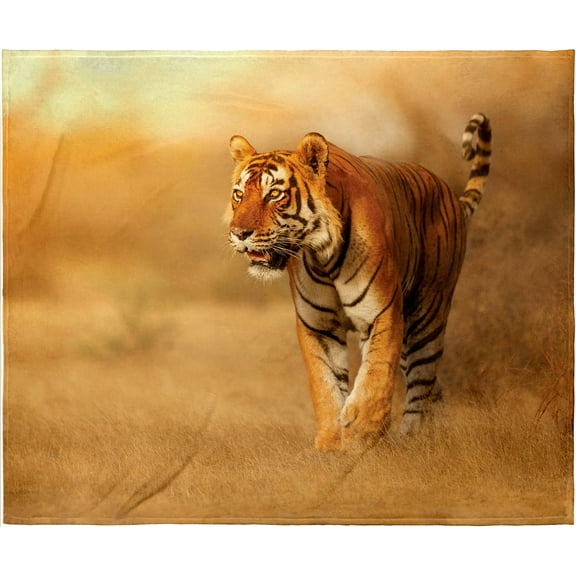 Tiger Big Cat Blanket Super Soft Silk Touch Plush Fleece Throw 50" X 60"