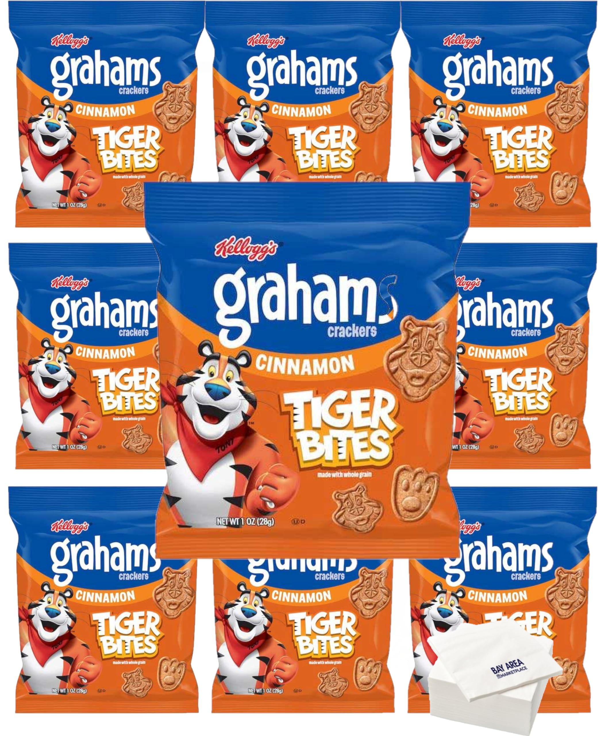 Tiger Bites Graham Crackers, DNF2 1 Ounce, (Pack of 10) (Cinnamon