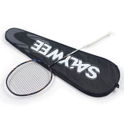 Tiger Blade - Badminton Racket, T800 Carbon Fiber, 4U/G6, Max 32 lbs, Pre-strung at 26 lbs, Fast Smash Power Attack, Free Portable Bag