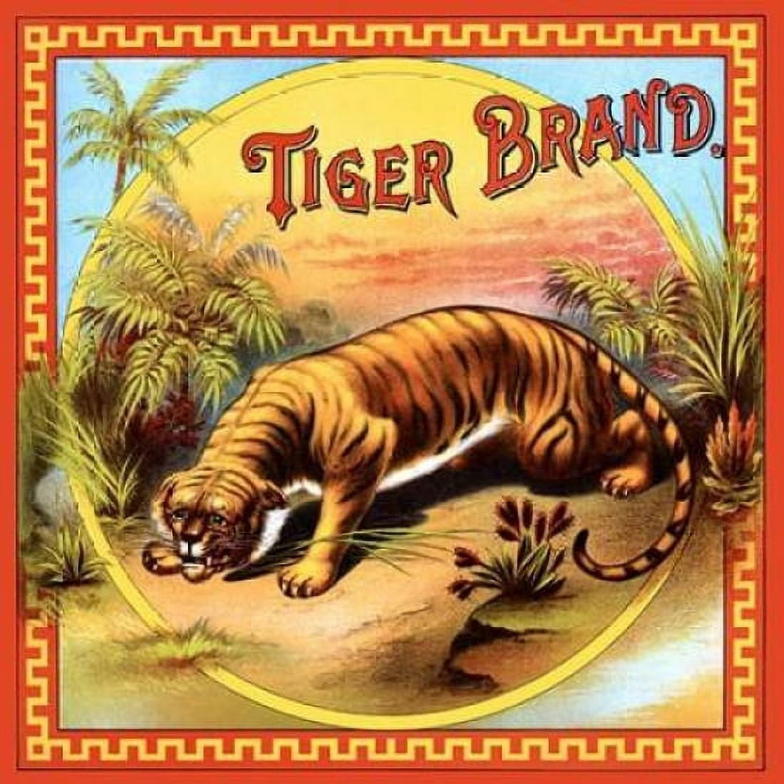 Tiger Brand Tobacco Label Canvas Art - Unknown (24 x 24)