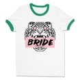 thumbnail image 1 of Tiger Bride Ringer Tee Shirt Unisex X-Large White/Kelly Green, 1 of 5