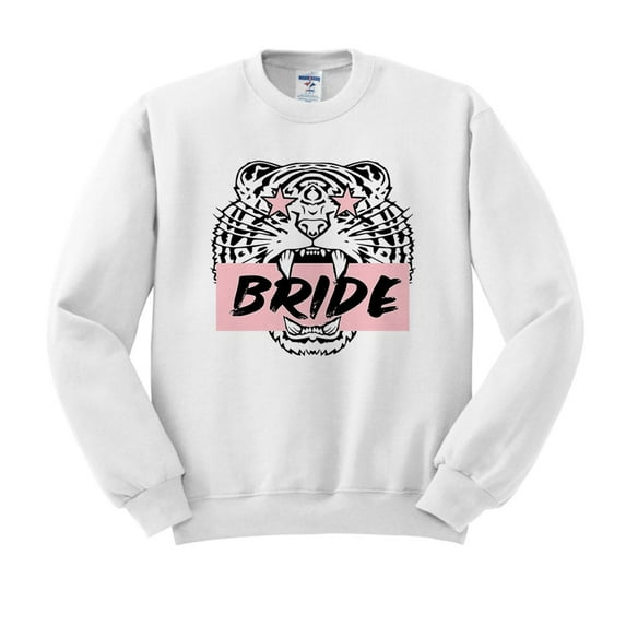 Tiger Bride Sweatshirt Unisex Large White