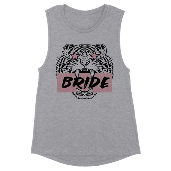 Tiger Bride Women's Muscle Tank Medium Heather Grey