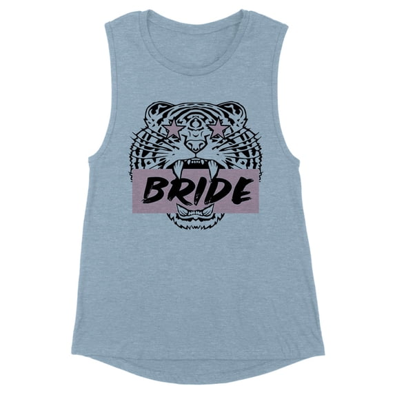 Tiger Bride Women's Muscle Tank X-Large Stonewash Denim