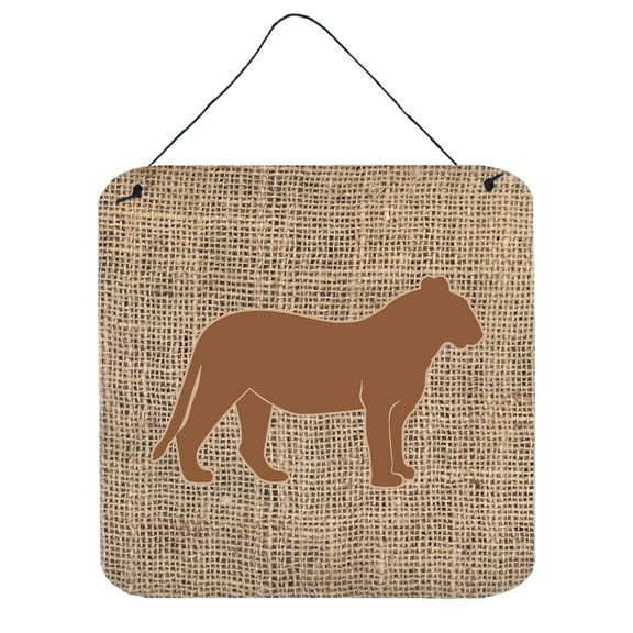 Tiger Burlap and Brown Wall or Door Hanging Prints