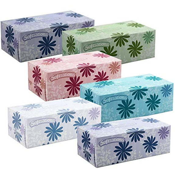 Tiger Chef Facial Tissues - 160 Tissues Per Box - 6 Tissue Boxes - 2-Ply - Assorted Colors