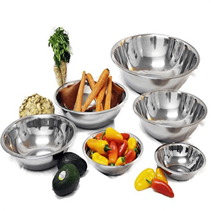 Stainless Steel Nesting Mixing Bowls Set of 6