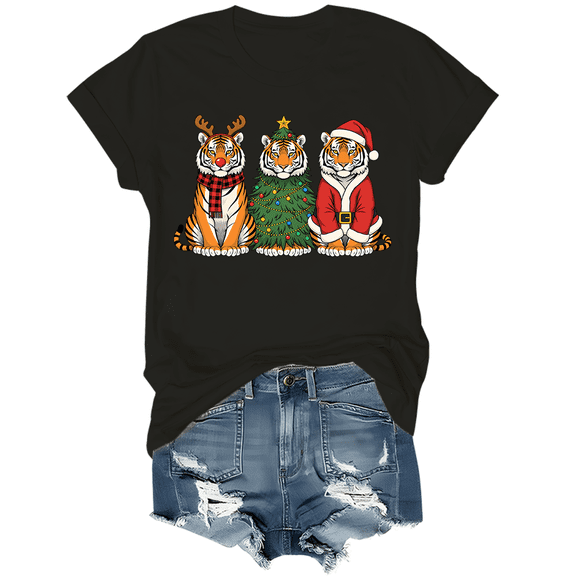 Tiger Christmas Shirt Tiger Tshirt Unisex