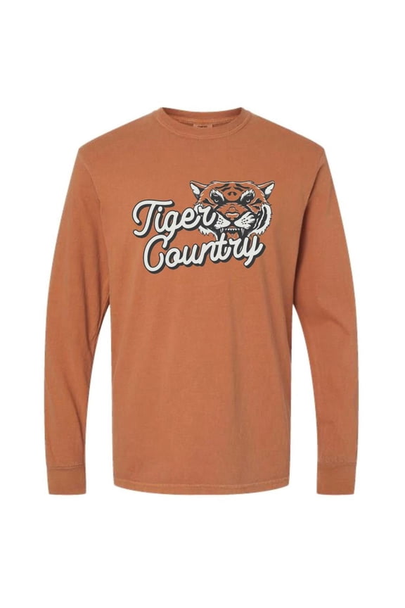 Tiger Country Unisex Long Sleeve Shirt - Orange
