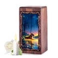 thumbnail image 1 of Tiger Cremation Urn for Ashes Adult Male – Large Wooden Funeral Urn for Men & Women – Decorative Memorial Urn 11.25 Inch, 1 of 7