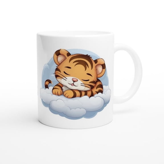Tiger Cub Sping Cute rtoon Style Gift Mug.