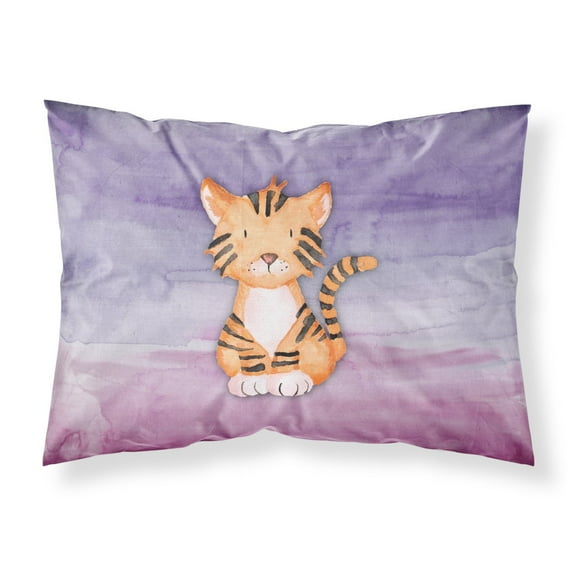 Tiger Cub Watercolor Fabric Standard Pillowcase