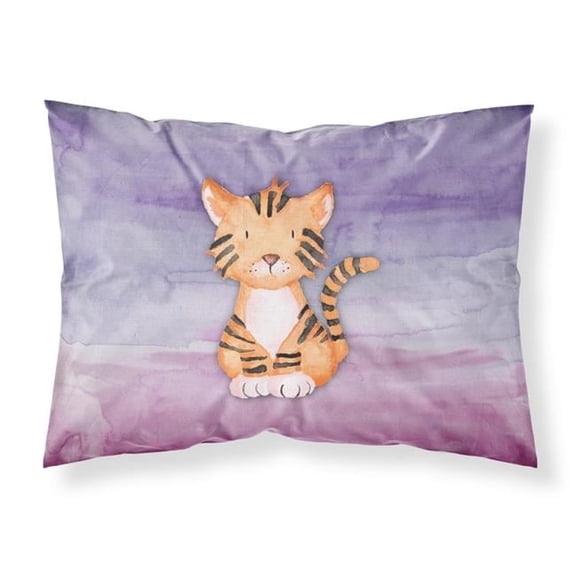 Tiger Cub Watercolor Fabric Standard Pillowcase