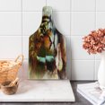 thumbnail image 1 of Tiger Cutting Board, Various of Nature Large Bengal Cat Bald Eagle Butterfly on Vibrant Backdrop, Decorative Tempered Glass Cutting and Serving Board, Wine Bottle Shape, Multicolor, by Ambesonne, 1 of 5