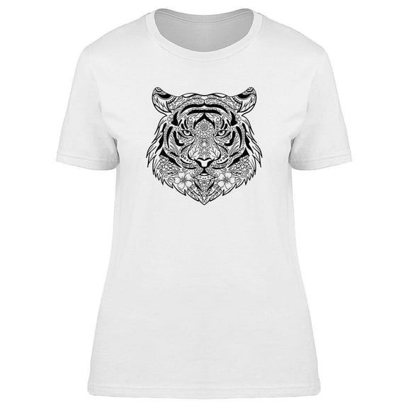 Tiger Doodle T-Shirt Women -Image by Shutterstock, Female Large