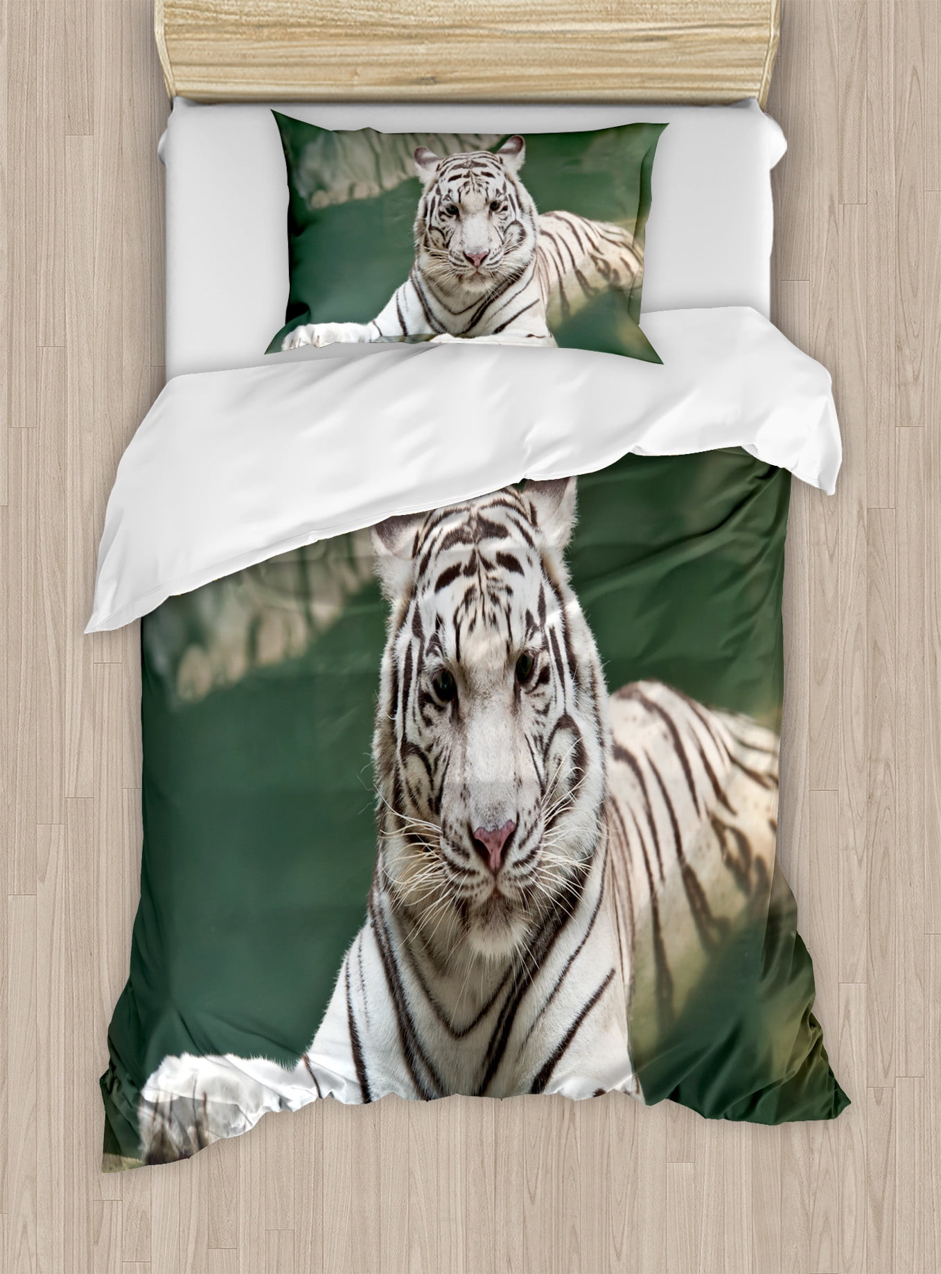 Bohemian Tiger Pattern Print Duvet Cover Bedding Set main image 1
