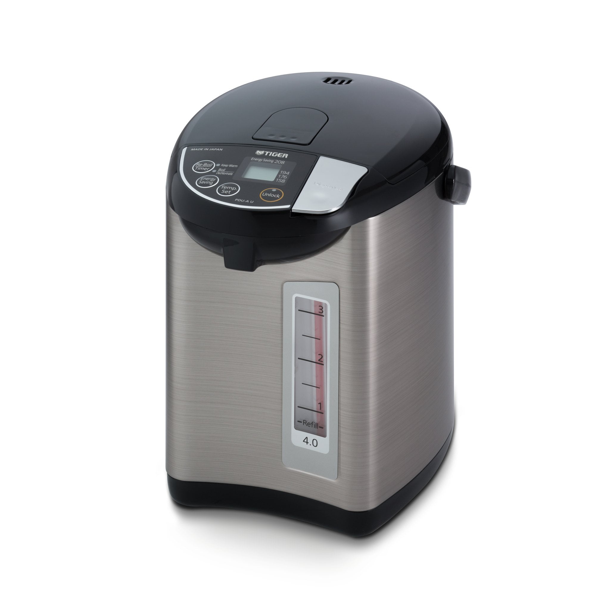 Tiger PDU-A30U-K 3.0-Liter Electric Water Boiler and Warmer, Stainless, Black