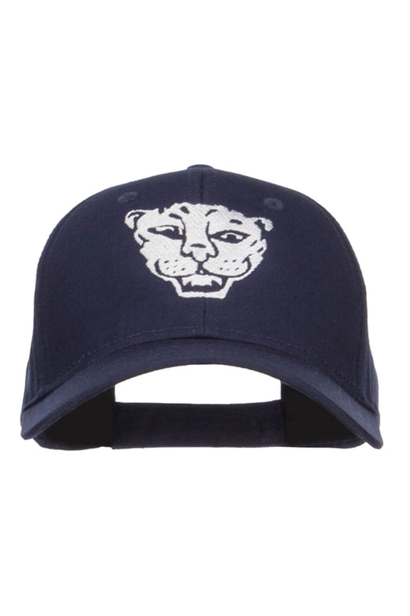 Tiger Emblem Embroidered Low Twill Cap - Navy OSFM