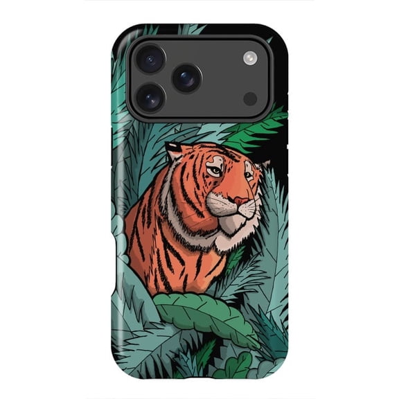 Tiger Emerged from Jungle Wild Animal Art Case for iPhone 17 16 15 14 13 12 11 Pro Max