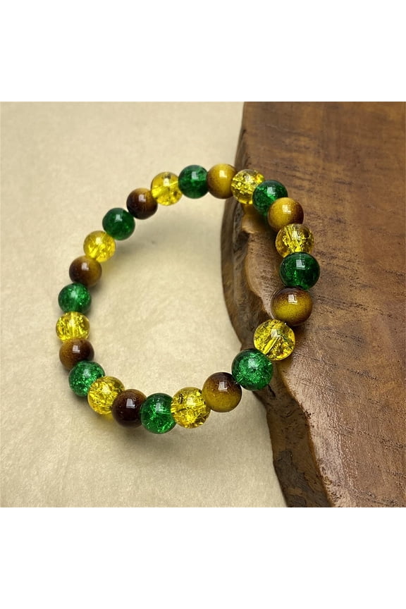 Tiger Eye Bead Bracelet for Men & Women - Natural Stone Bracelet with Black Onyx and Smoky Quartz for Good Luck, Wealth, and Adjustable Chakra Healing