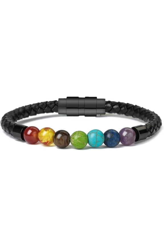 Tiger Eye Cremation Jewelry Lava Stone Urn Bracelet for Ashes for Women Men Chakra Healing Balancing Genuine Leather Memorial Bracelets