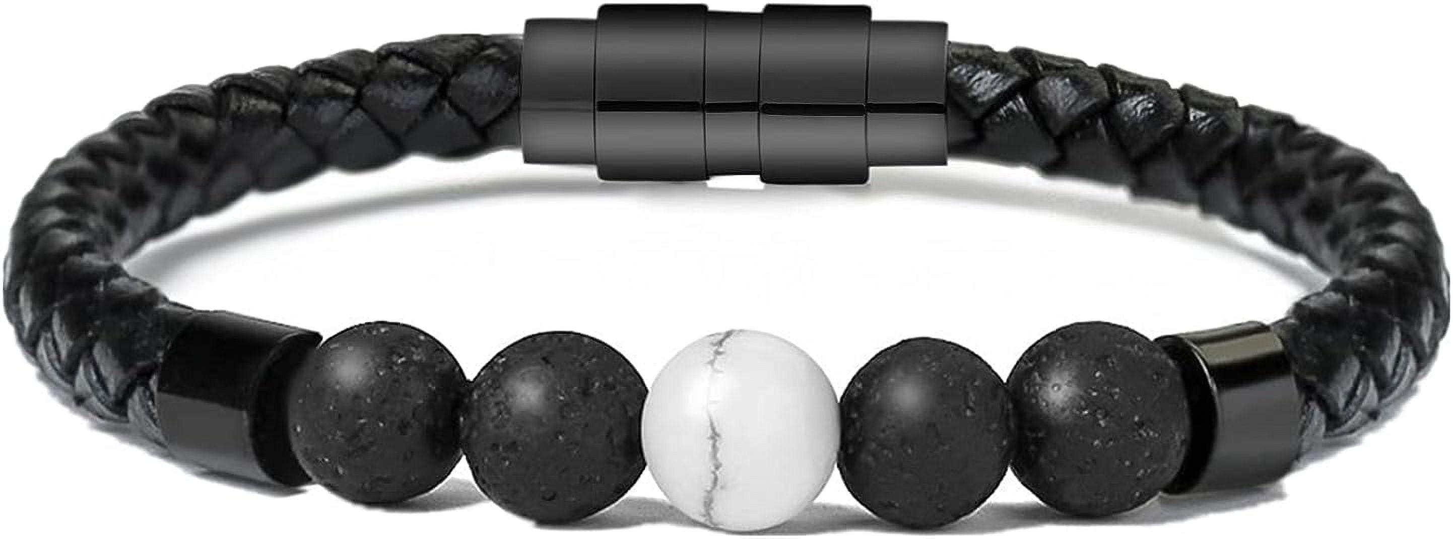 Tiger Eye Cremation Jewelry Lava Stone Urn Bracelet for Ashes for