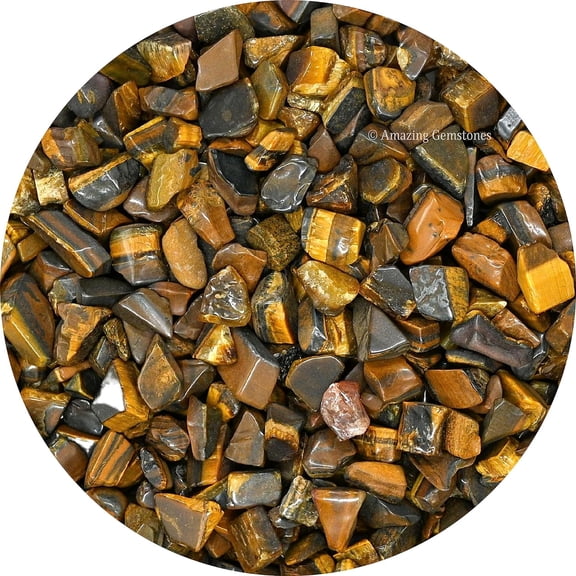 Tiger Eye Crystal Chips - Healing Crystals Tumbled Chips Gemstone Beads (1000+ Carat)