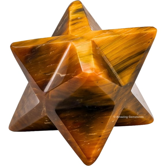 Tiger Eye Crystal Merkaba Star (2" Inches)