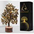 thumbnail image 1 of Tiger Eye Crystal Tree - Healing Crystal Bonsai Tree Room Decor Office Desk Decor, 1 of 5