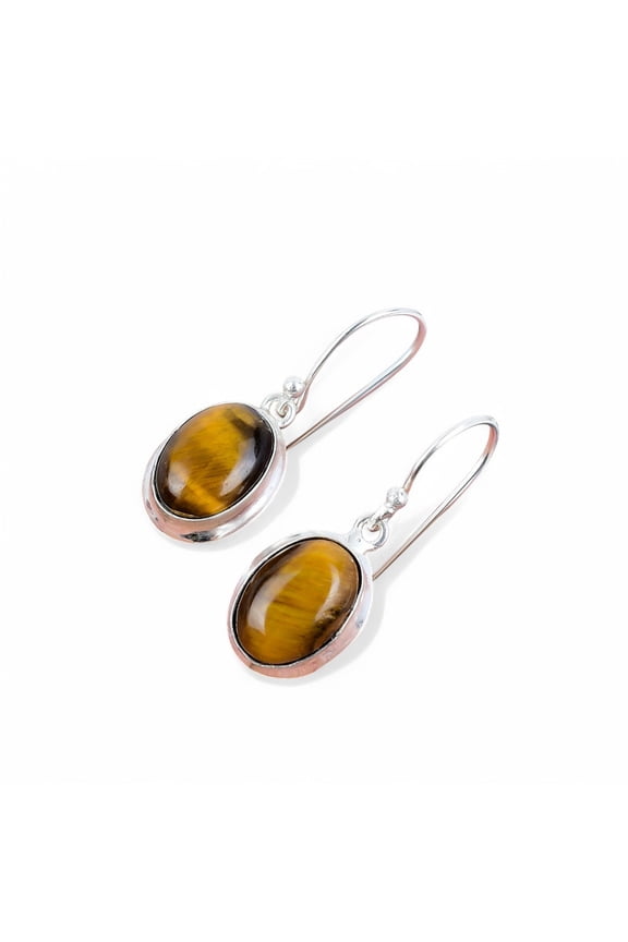 Tiger Eye Drop Earring 925 Sterling Silver Handcrafted Earring LiteWeight HandMade Earring Gift for Her Gift For Her ThanksGiving