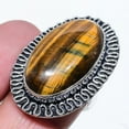 thumbnail image 1 of Tiger Eye Gemstone Handmade 925 Sterling Silver Jewelry Ring Size 7, 1 of 2