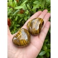 thumbnail image 1 of Tiger Eye Gemstone Hearts, Polished Tiger Eye Puffy Hearts, Tiger Eye Palm Stone, Tiger Eye Heart (10 Hearts）, 1 of 8