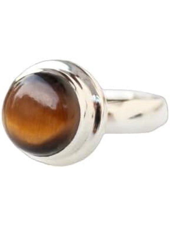 Tiger Eye Gemstone Ring, Natural Tiger Eye Ring, Tiger Eye Gypsy Ring, Womens Ring, 925 Sterling Silver, Fine Jewelry, Bohemian Ring, Designer Handmade Jewelry, Christmas, Gift For Her