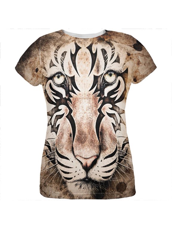 Tiger Eye Ghost And The Darkness All Over Womens T Shirt Multi MD
