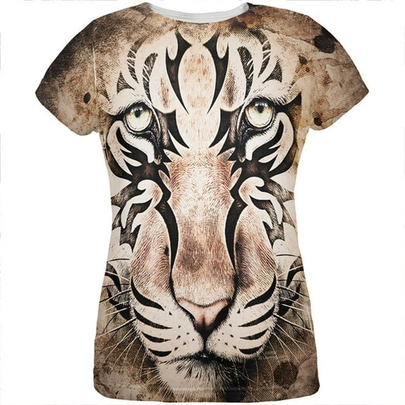 Tiger Eye Ghost And The Darkness All Over Womens T Shirt Multi SM