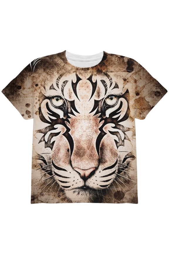 Tiger Eye Ghost And The Darkness All Over Youth T Shirt Multi YSM