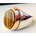 thumbnail image 1 of Tiger Eye Mans Ring, Natural Tiger Eye Ring, Birthstone Ring, Silver Jewelry, 925 Silver Ring, Birthday Gift, Heavy Mens Ring, Arabic Design, Ottoman Style Ring, Christmas, Turkey Mens Signet Ring, 1 of 6