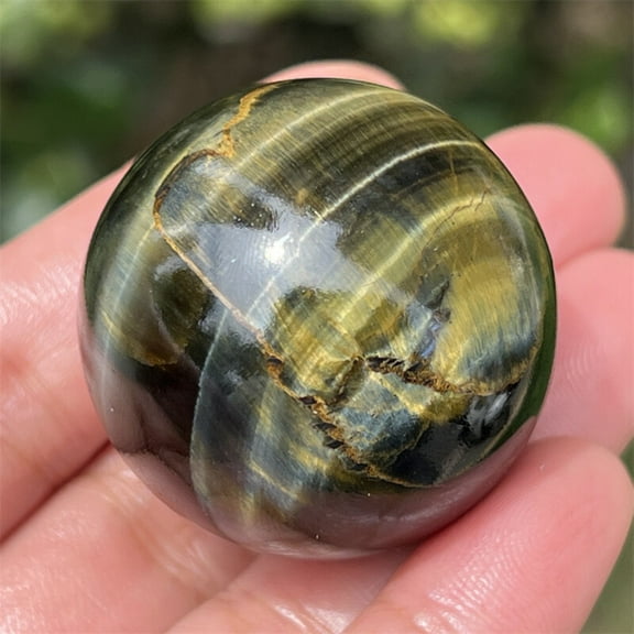 Tiger Eye Quartz Crystal Ball 29mm Natural Stone Sphere Decorative Healing Gemstone Random Single Piece