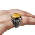 thumbnail image 1 of Tiger Eye Ring, Natural Tiger's Eye, June Birthstone Tiger Ring, Silver Jewelry, 925 Silver Ring, Birthday Gift, Heavy Mens Ring, Healing Gemstone, Mans Designer Ring, Christmas, Mens Signet Ring, 1 of 7