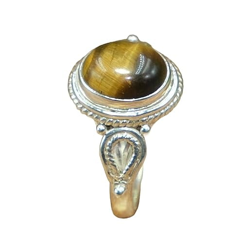 Tiger Eye Ring Stone 925 Sterling Silver Ring Handmade Promise Ring Wedding Gift Jewelry